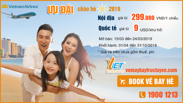 Vietnam Airlines khuyến mãi chào hè 2019
